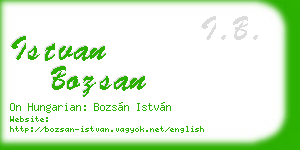 istvan bozsan business card