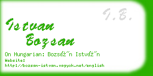 istvan bozsan business card